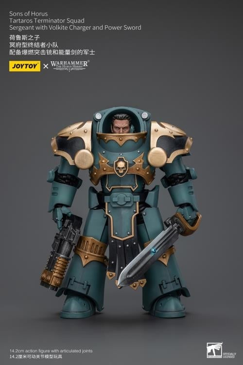 Sons Of Horus: Tartaros Terminator Squad Sergeant With Volkite Charger And Power Sword Jt7165