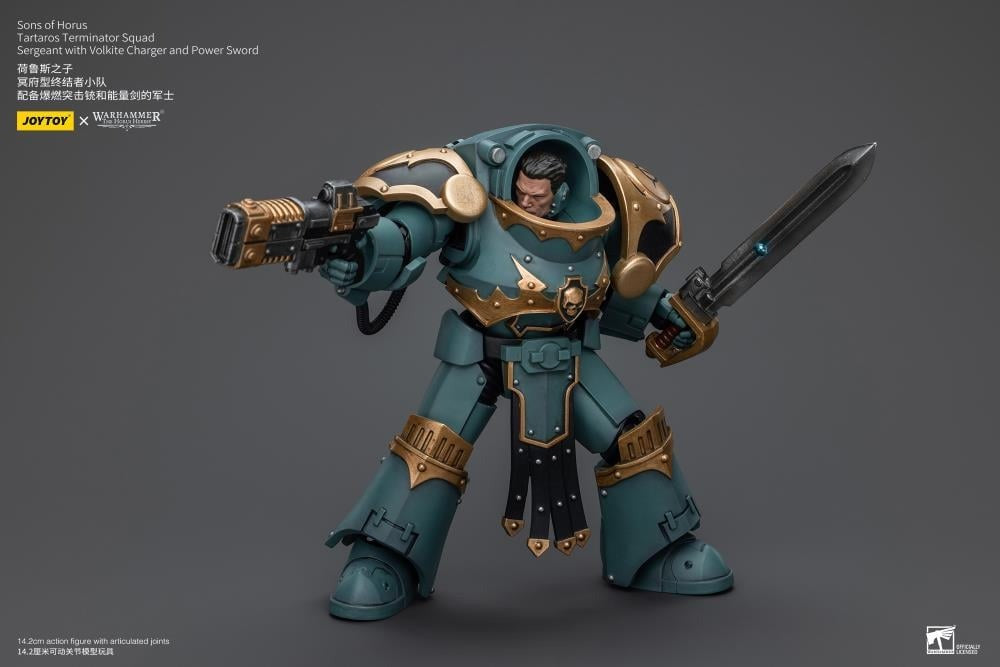Sons Of Horus: Tartaros Terminator Squad Sergeant With Volkite Charger And Power Sword Jt7165