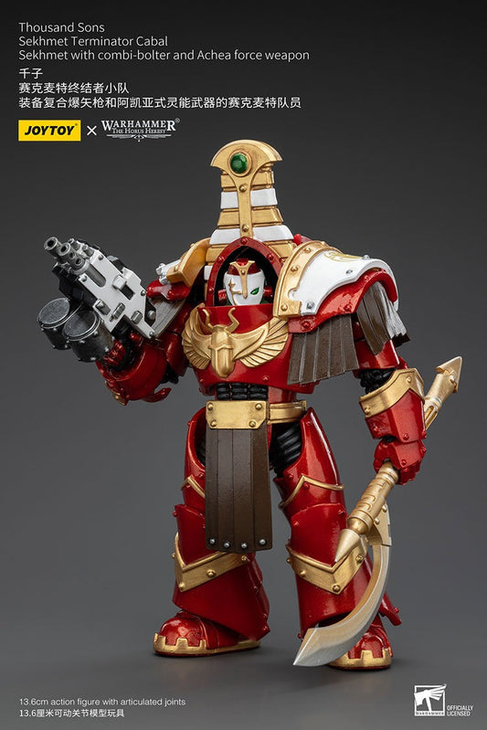 Thousand Sons: Sekhmet Terminator Cabal With Combi-Bolter And Achea Force Weapon Jt7349 Warhammer