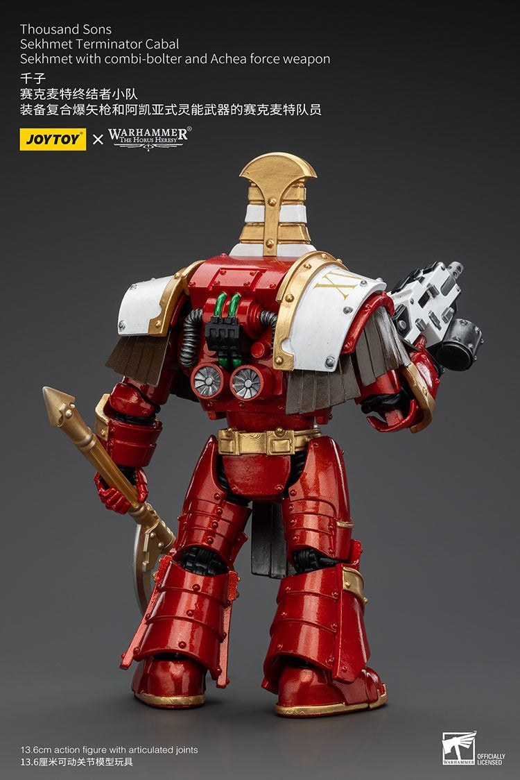 Thousand Sons: Sekhmet Terminator Cabal With Combi-Bolter And Achea Force Weapon Jt7349 Warhammer