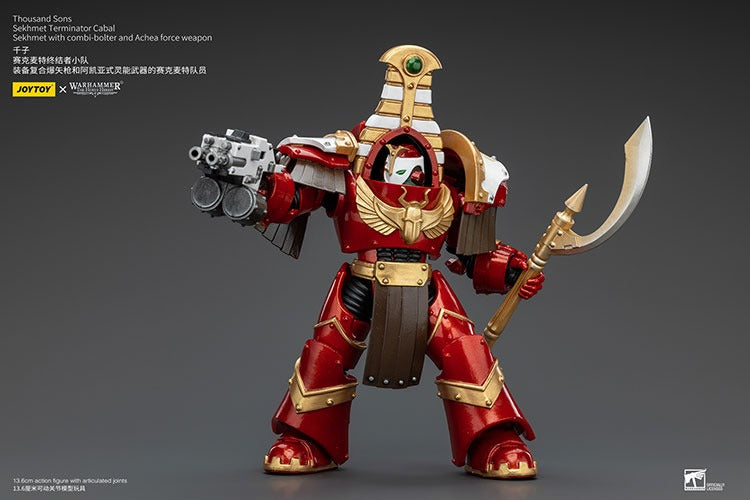 Thousand Sons: Sekhmet Terminator Cabal With Combi-Bolter And Achea Force Weapon Jt7349 Warhammer