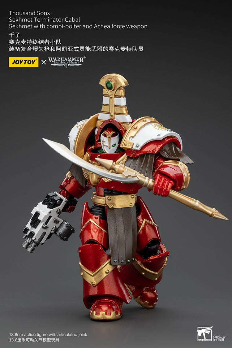 Thousand Sons: Sekhmet Terminator Cabal With Combi-Bolter And Achea Force Weapon Jt7349 Warhammer