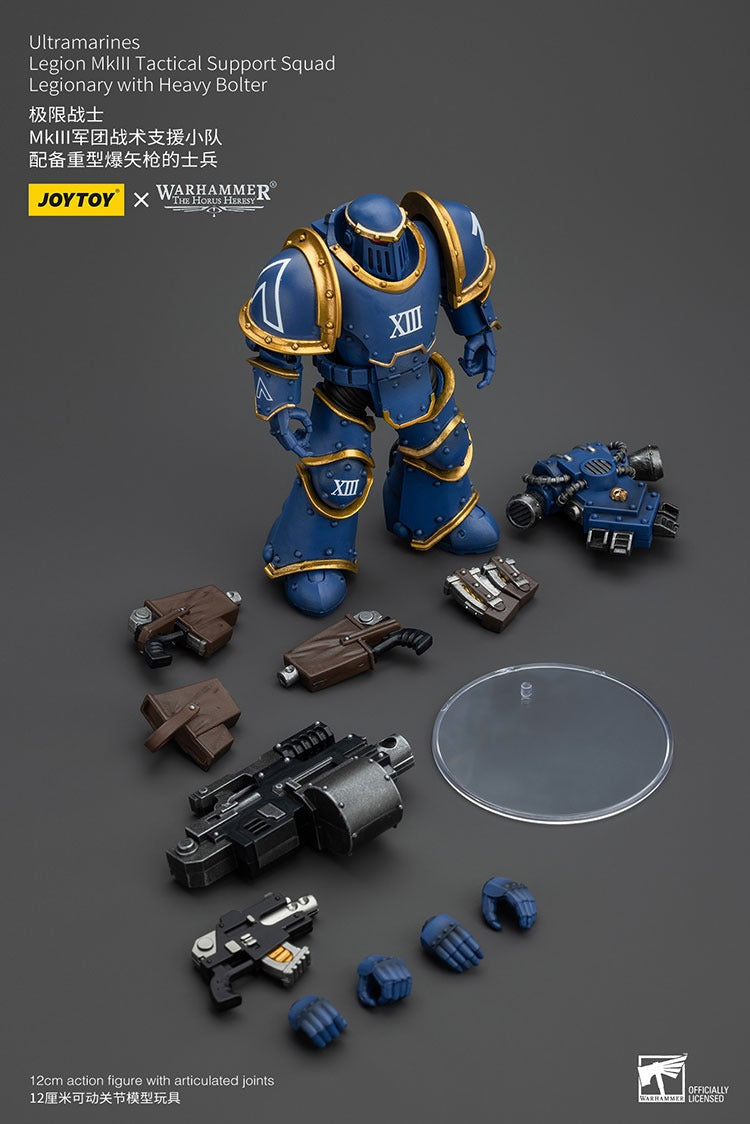 Ultramarines Legion Mkiii Tactical Support Squad Legionary With Heavy Bolter Jt00119 Warhammer 40K
