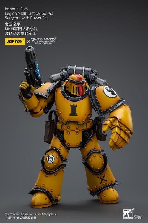 Joytoy Imperial Fists Legion Mkiii Tactical Squad Sergeant With Power Fist Jt9060 Warhammer 40K