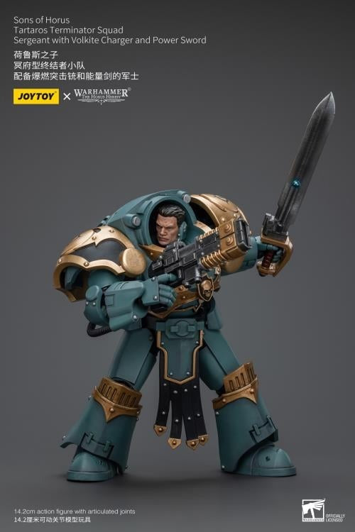 Sons Of Horus: Tartaros Terminator Squad Sergeant With Volkite Charger And Power Sword Jt7165