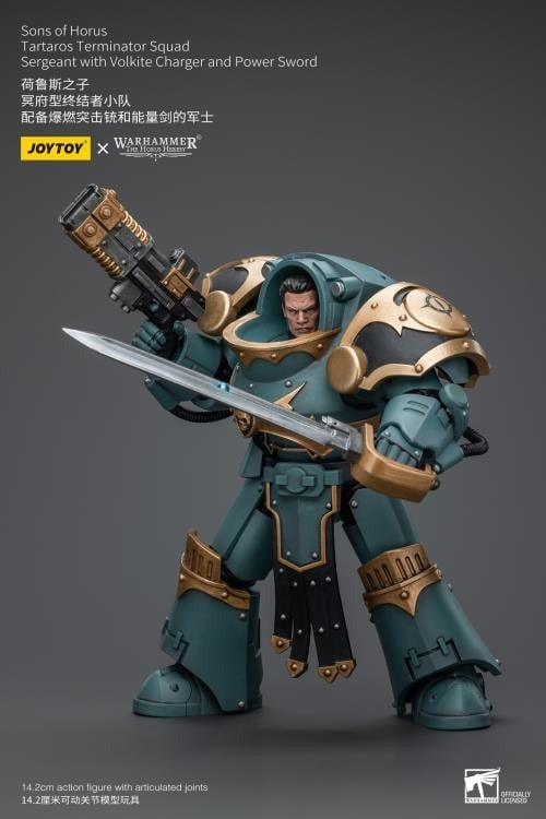 Sons Of Horus: Tartaros Terminator Squad Sergeant With Volkite Charger And Power Sword Jt7165