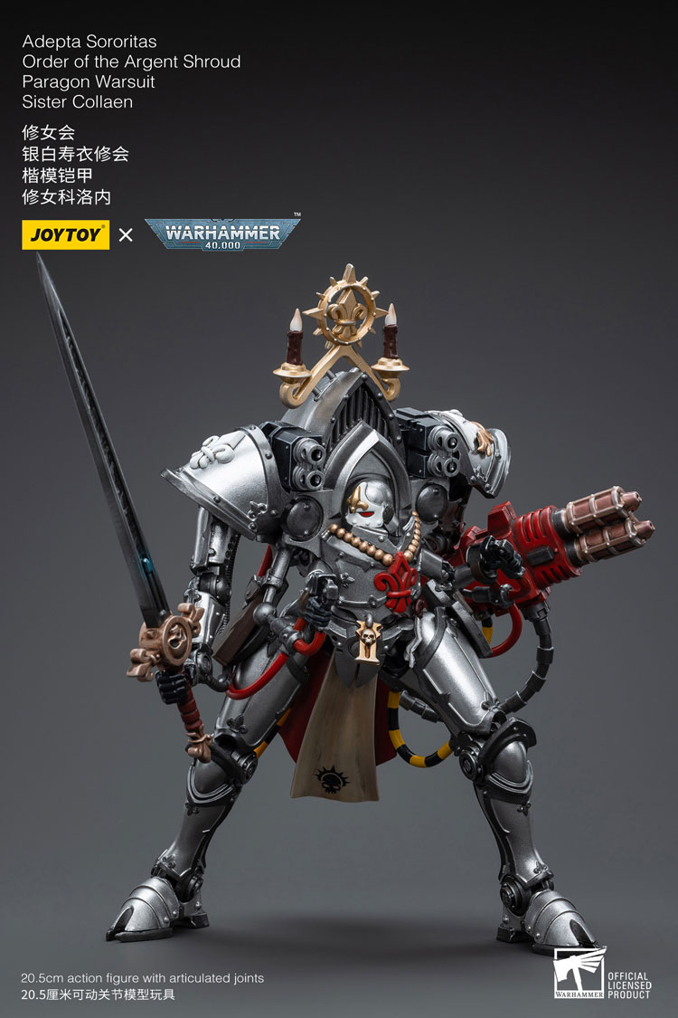 Joytoy Warhammer 40K Adepta Sororitas Order Of The Argent Shroud Paragon Warsuit Sister Collaen