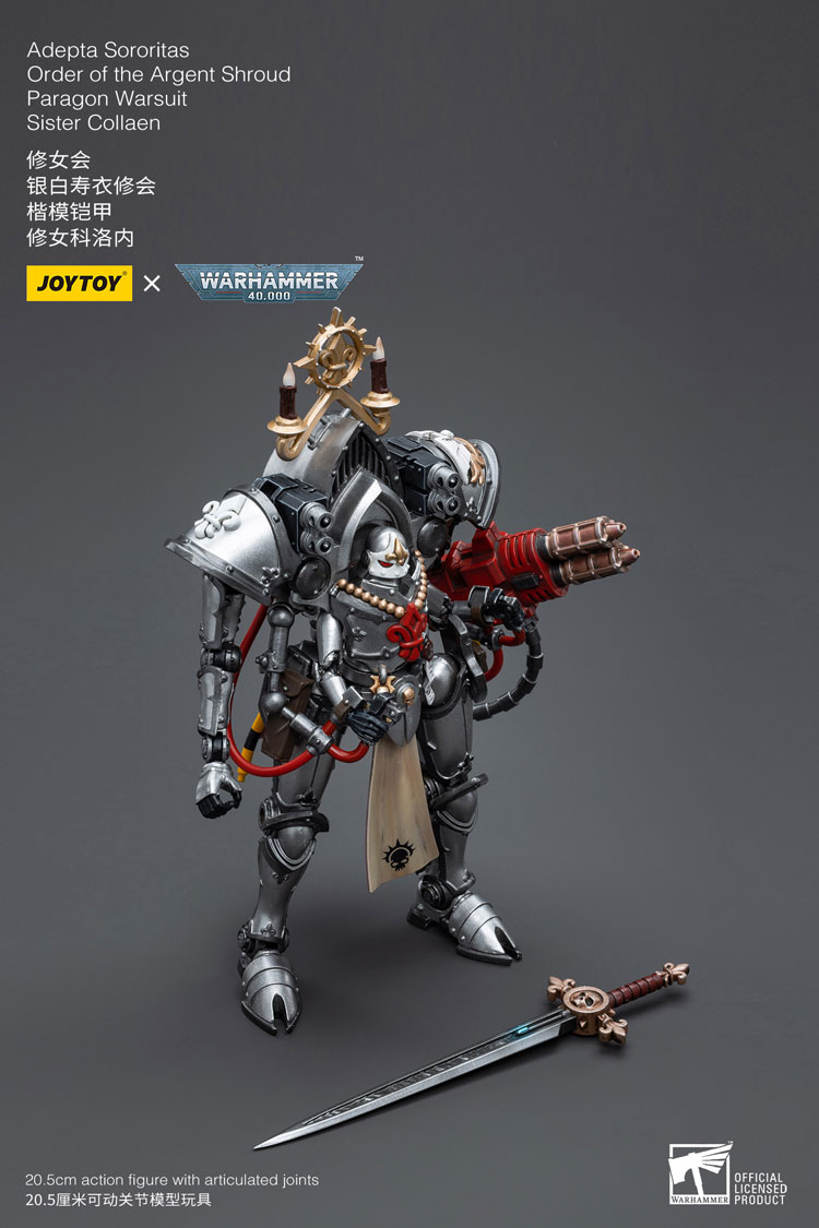 Joytoy Warhammer 40K Adepta Sororitas Order Of The Argent Shroud Paragon Warsuit Sister Collaen