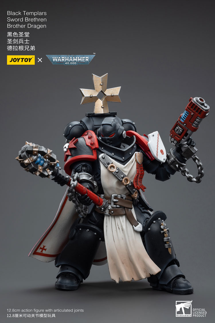 Joytoy Warhammer 40K Black Templars Sword Brethren Brother Dragen Jt4867 Warhammer