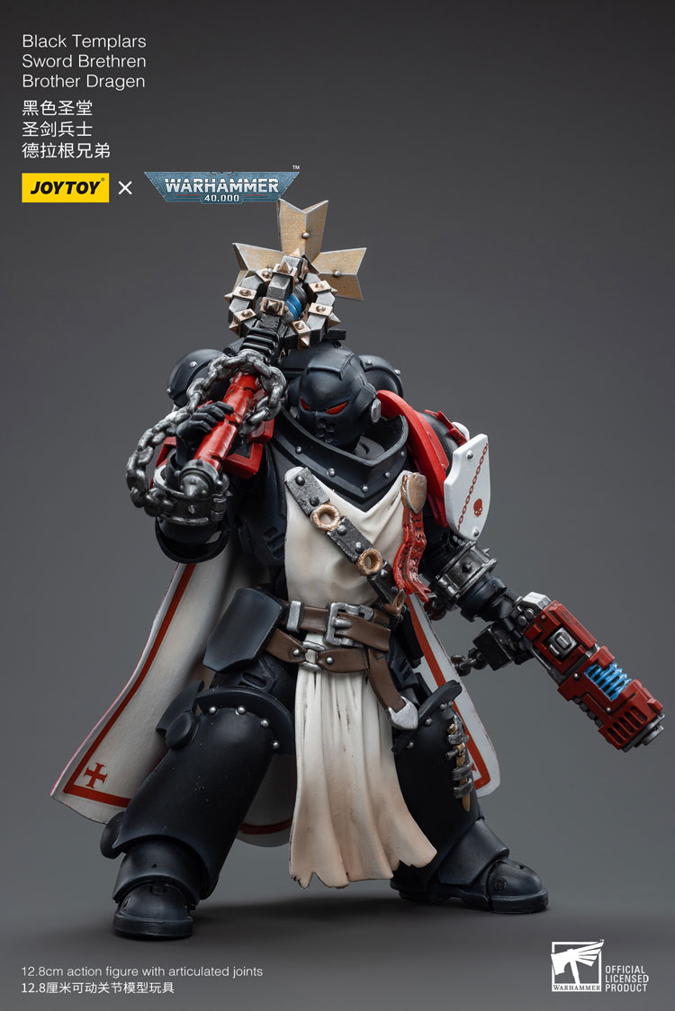 Joytoy Warhammer 40K Black Templars Sword Brethren Brother Dragen Jt4867 Warhammer