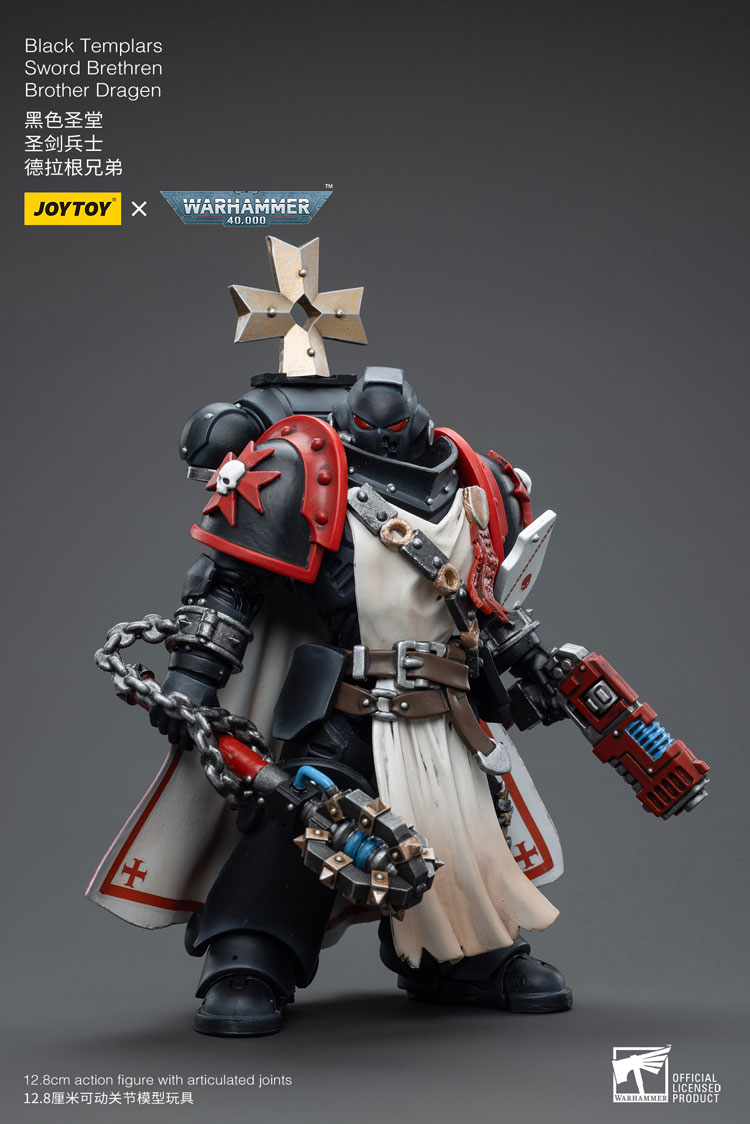Joytoy Warhammer 40K Black Templars Sword Brethren Brother Dragen Jt4867 Warhammer