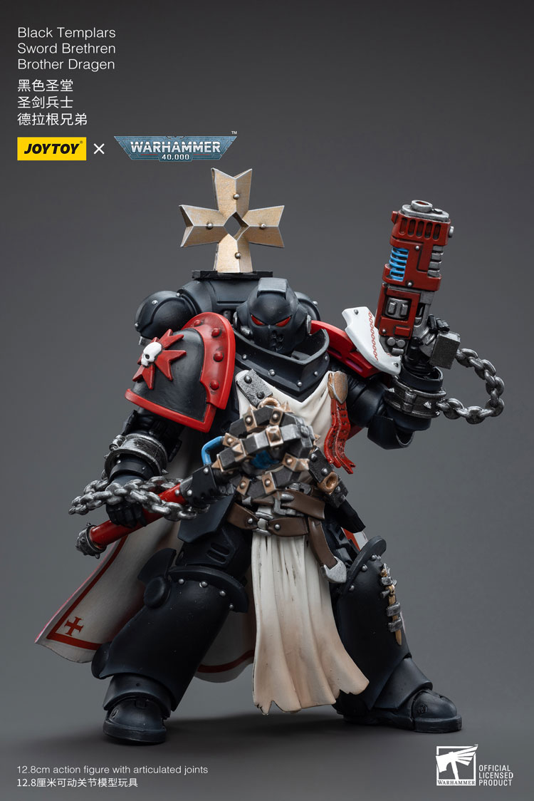 Joytoy Warhammer 40K Black Templars Sword Brethren Brother Dragen Jt4867 Warhammer