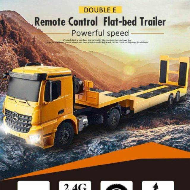 Double E Licensed Mercedes-Ben Rc Flat Bed Trailer 1/20 Scale E562-003
