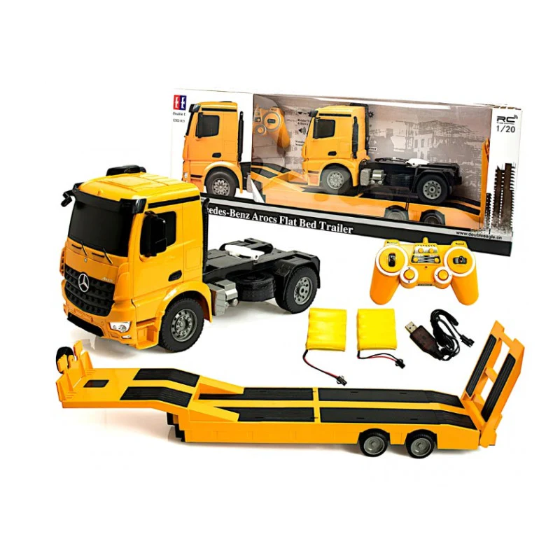 Double E Licensed Mercedes-Ben Rc Flat Bed Trailer 1/20 Scale E562-003