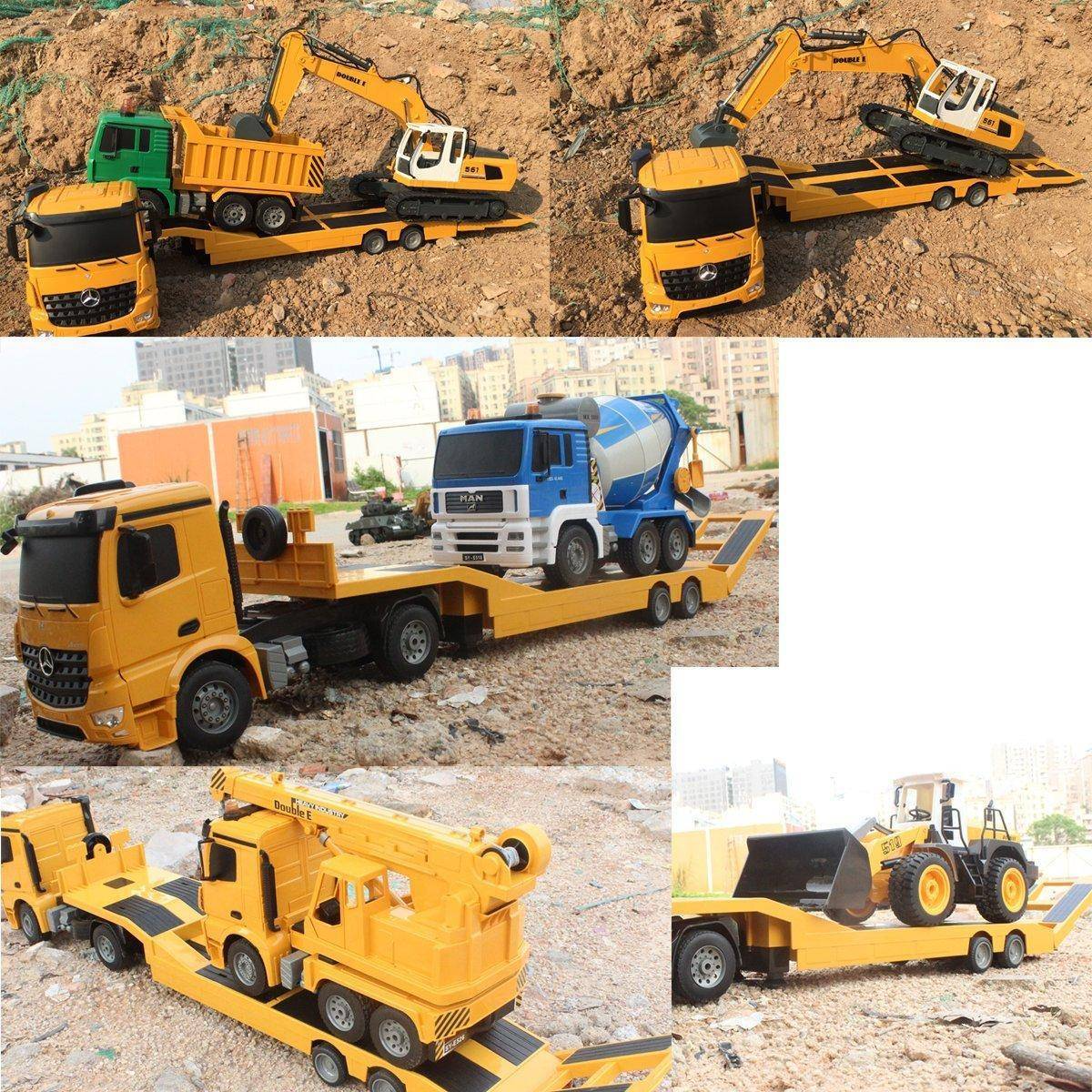 Double E Licensed Mercedes-Ben Rc Flat Bed Trailer 1/20 Scale E562-003