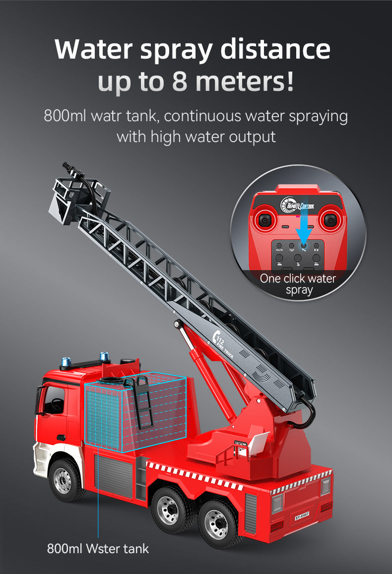 Double E Licensed Mercedes-Benz Rc Antos 1:20 Fire Truck E667