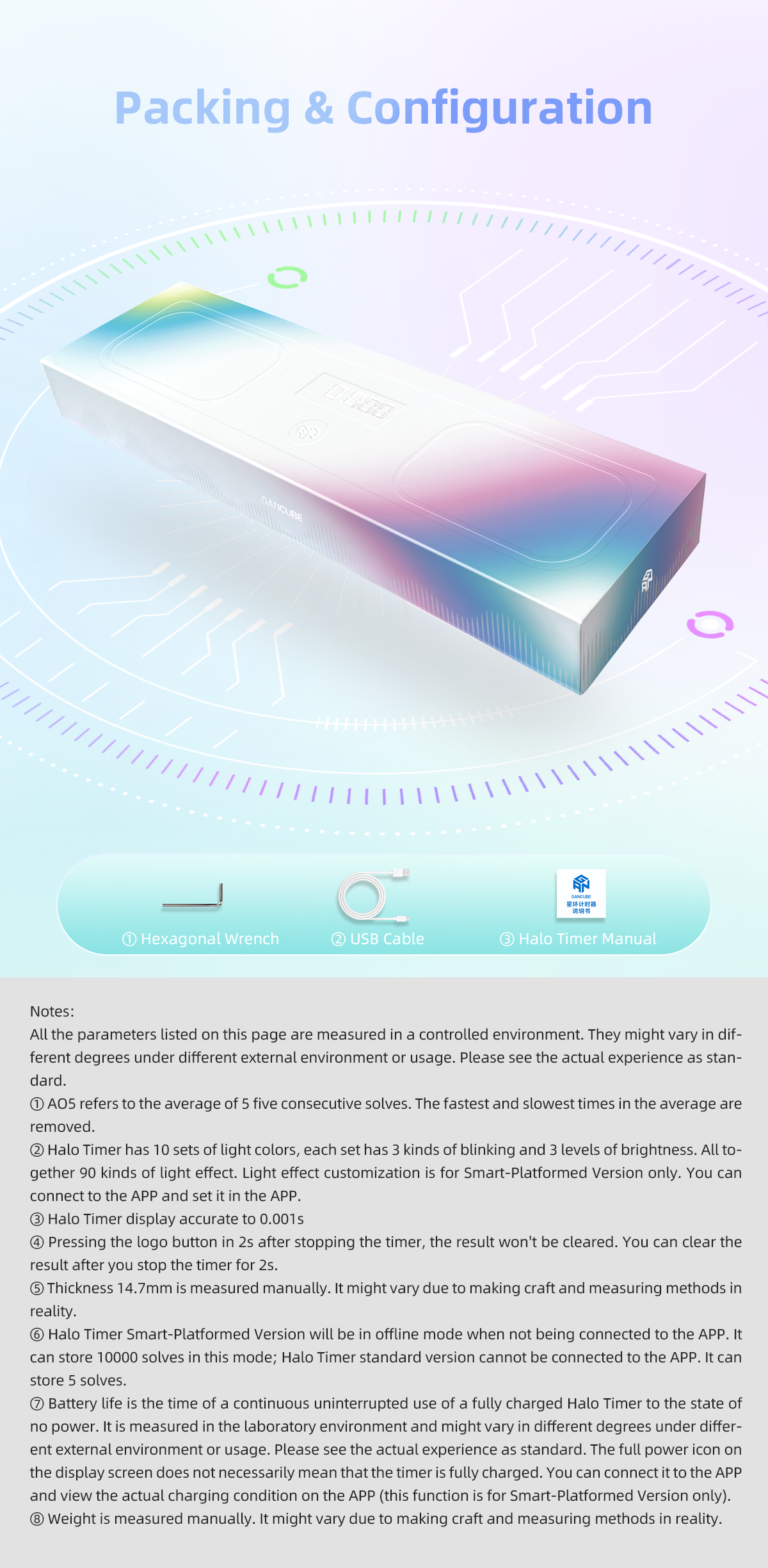 Gan Halo Smart Timer - Blue