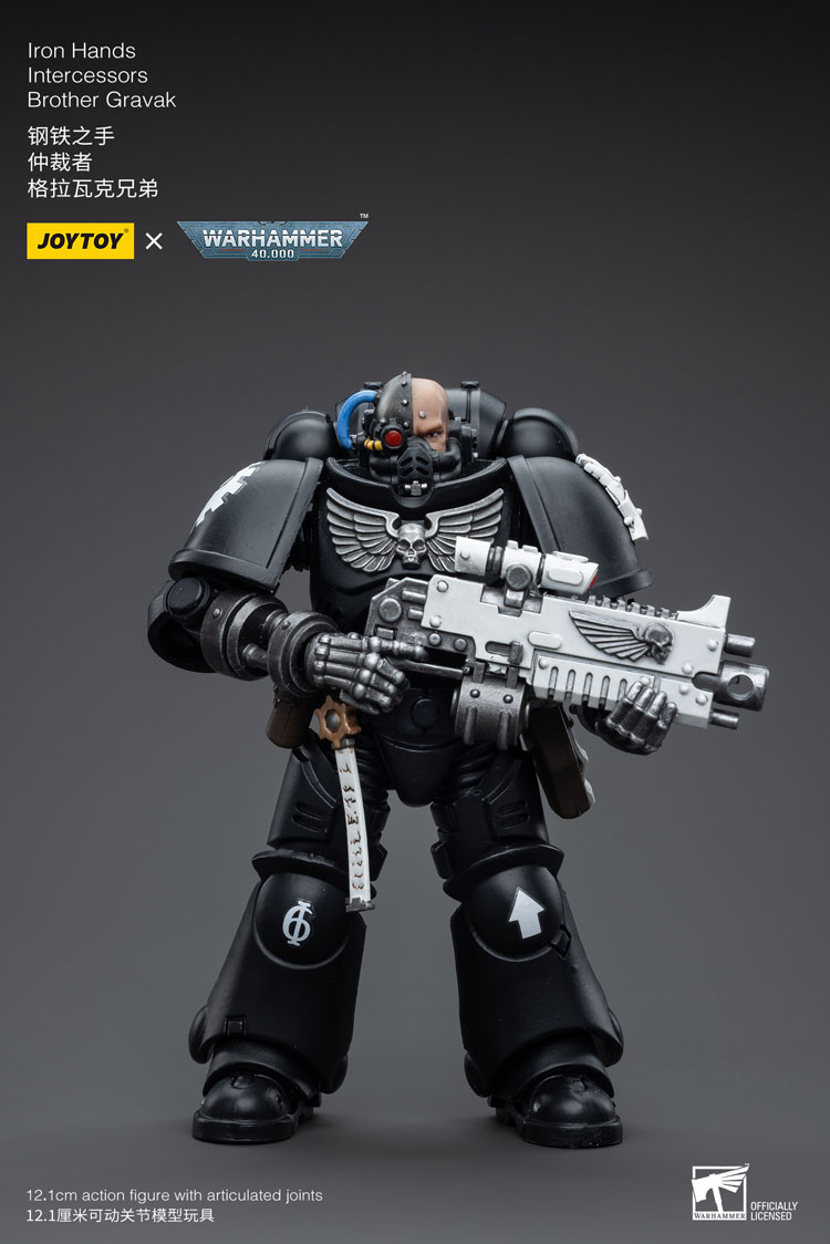 Joytoy Warhammer 40K Iron Hands Intercessors Brother Gravak Warhammer