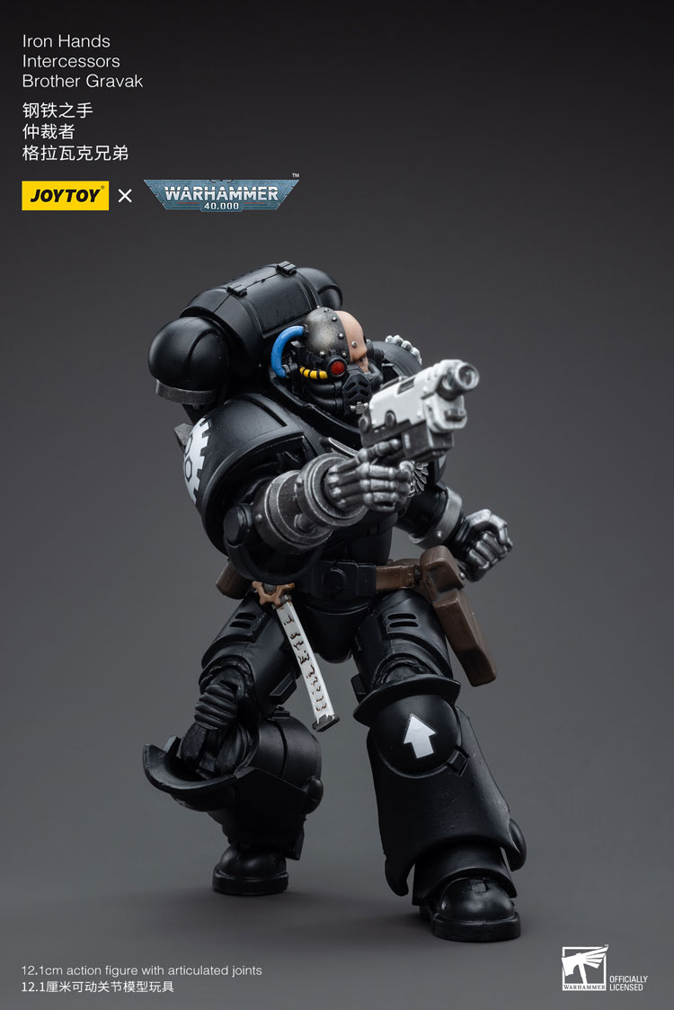 Joytoy Warhammer 40K Iron Hands Intercessors Brother Gravak Warhammer