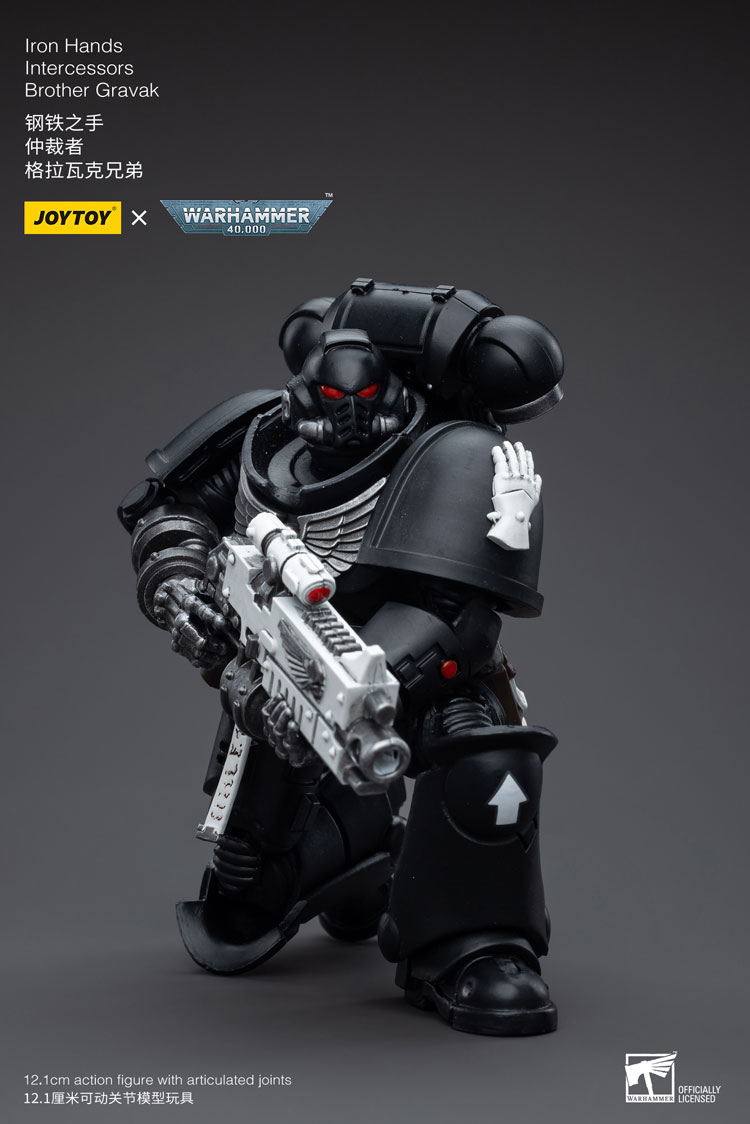 Joytoy Warhammer 40K Iron Hands Intercessors Brother Gravak Warhammer