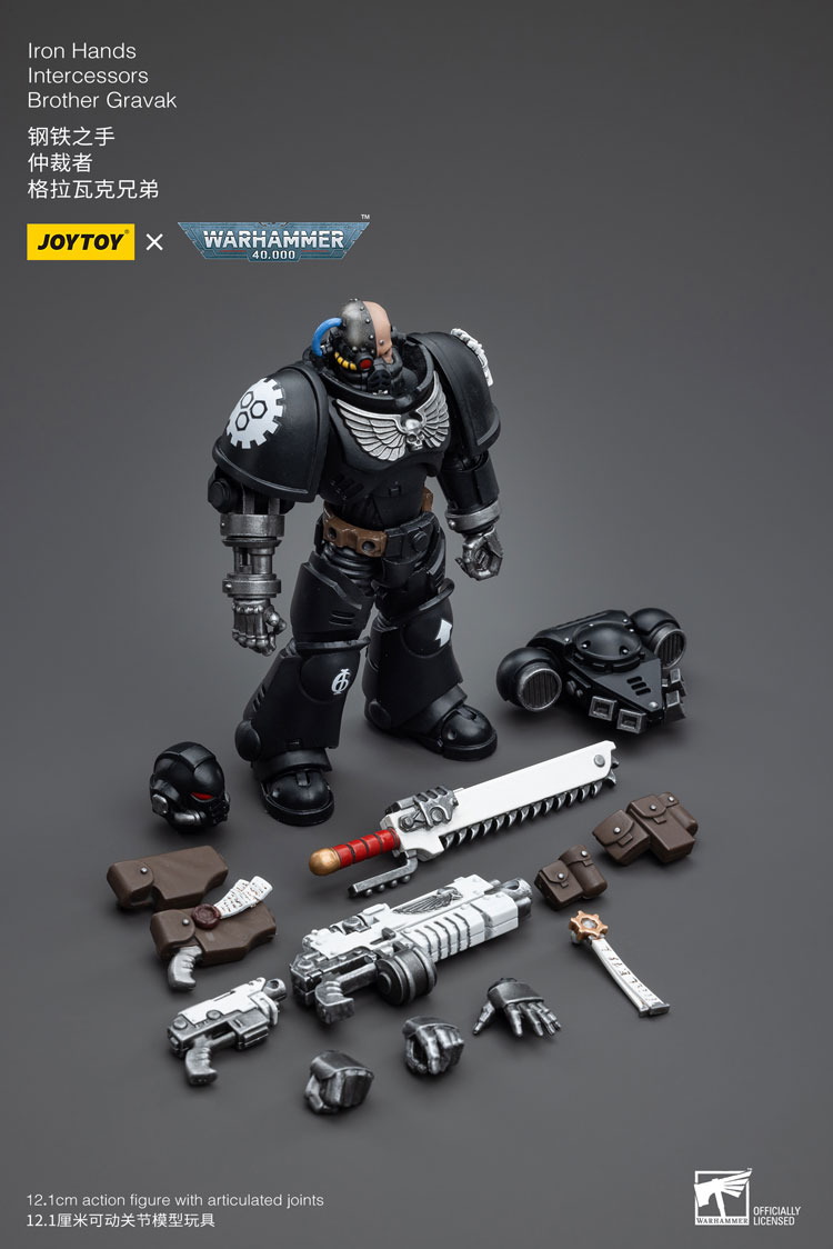 Joytoy Warhammer 40K Iron Hands Intercessors Brother Gravak Warhammer