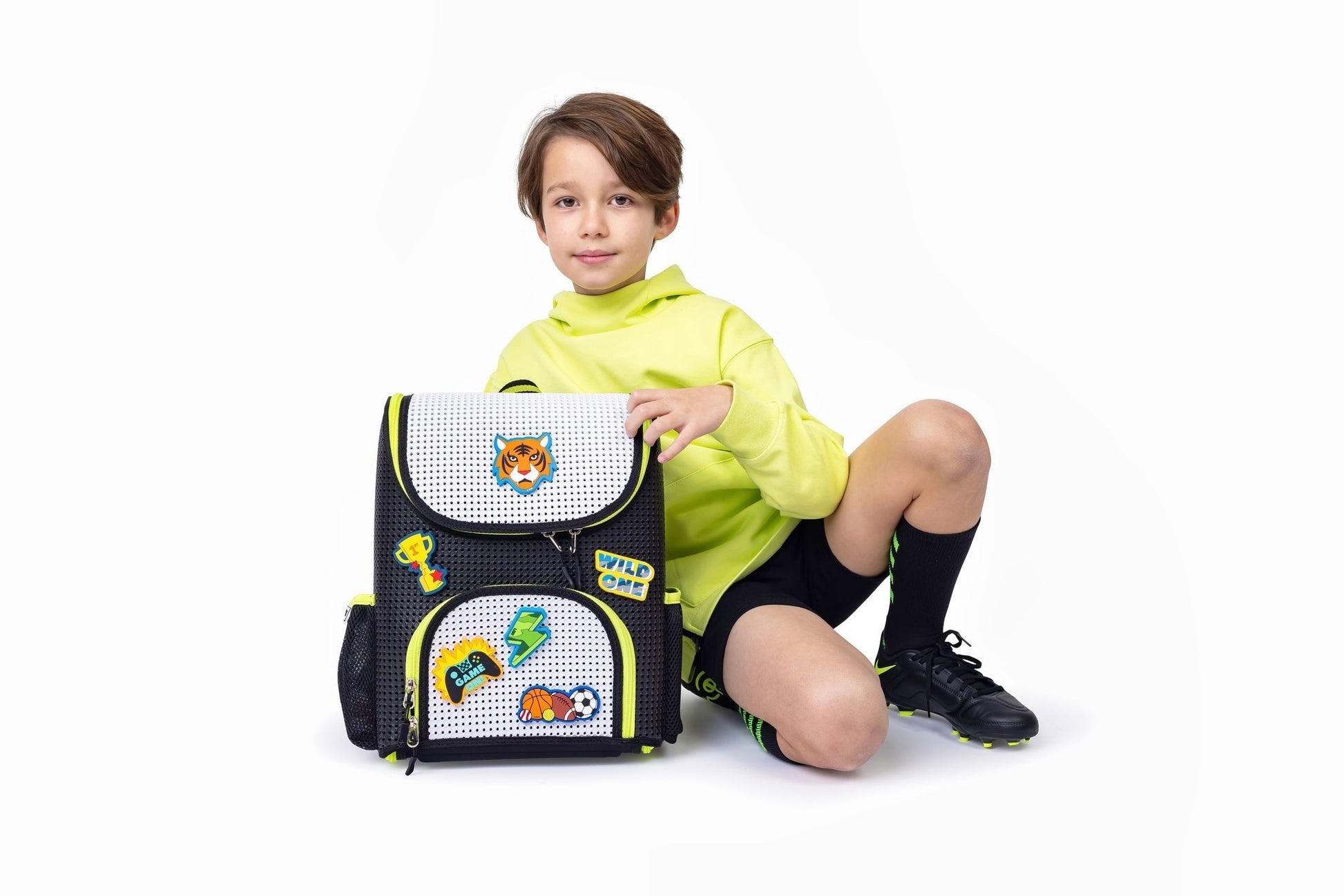 Light + Nine Student Backpack Neon Lime Light + Nine