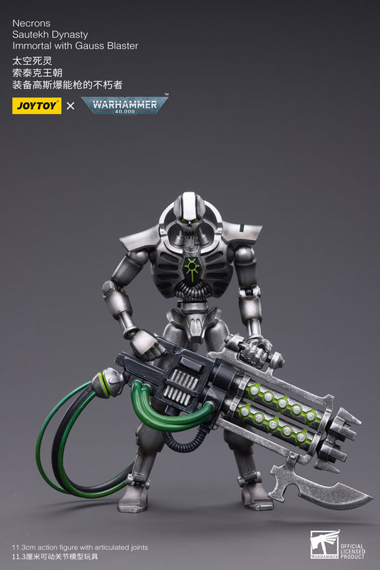 Joytoy Warhammer 40K Necrons Sautekh Dynasty Immortal With Gauss Blaster Warhammer
