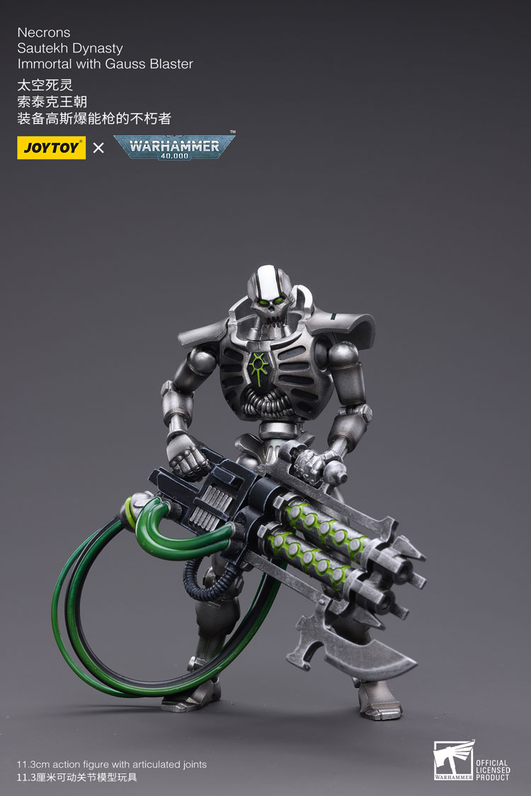 Joytoy Warhammer 40K Necrons Sautekh Dynasty Immortal With Gauss Blaster Warhammer