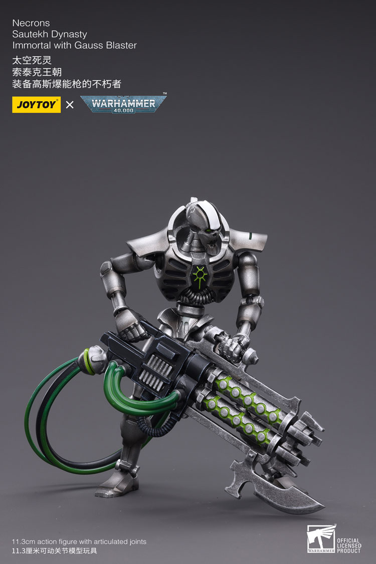 Joytoy Warhammer 40K Necrons Sautekh Dynasty Immortal With Gauss Blaster Warhammer