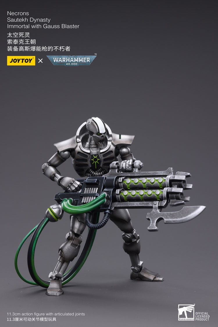 Joytoy Warhammer 40K Necrons Sautekh Dynasty Immortal With Gauss Blaster Warhammer