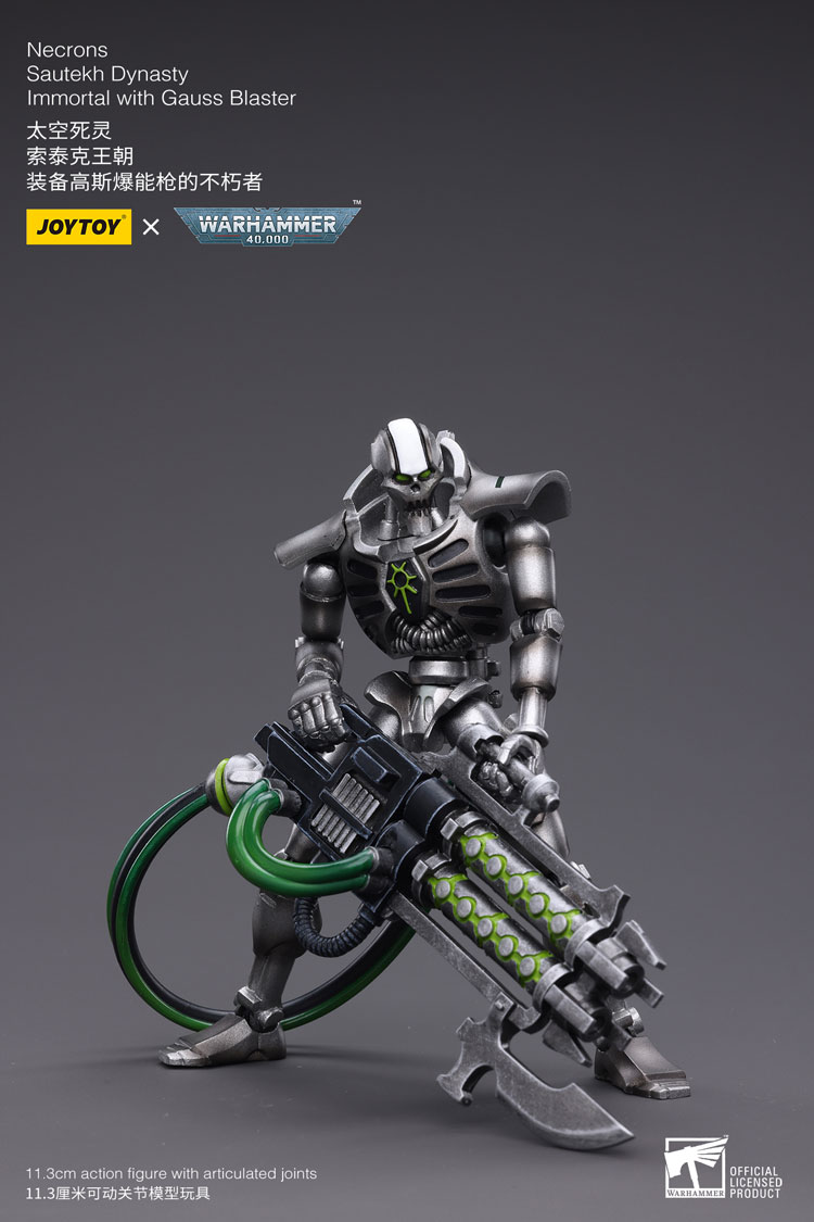 Joytoy Warhammer 40K Necrons Sautekh Dynasty Immortal With Gauss Blaster Warhammer