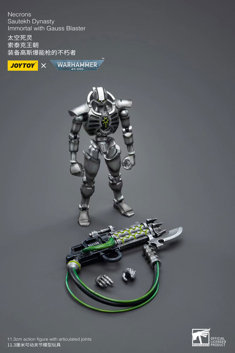 Joytoy Warhammer 40K Necrons Sautekh Dynasty Immortal With Gauss Blaster Warhammer