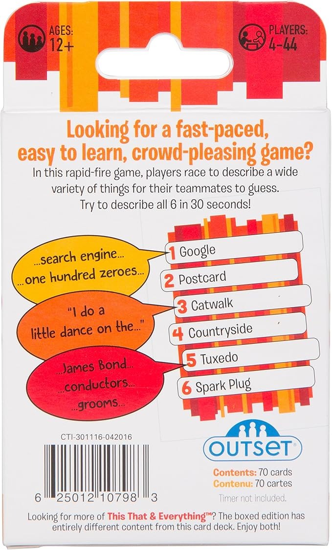 Outset This That & Everything Things Card Game Outset