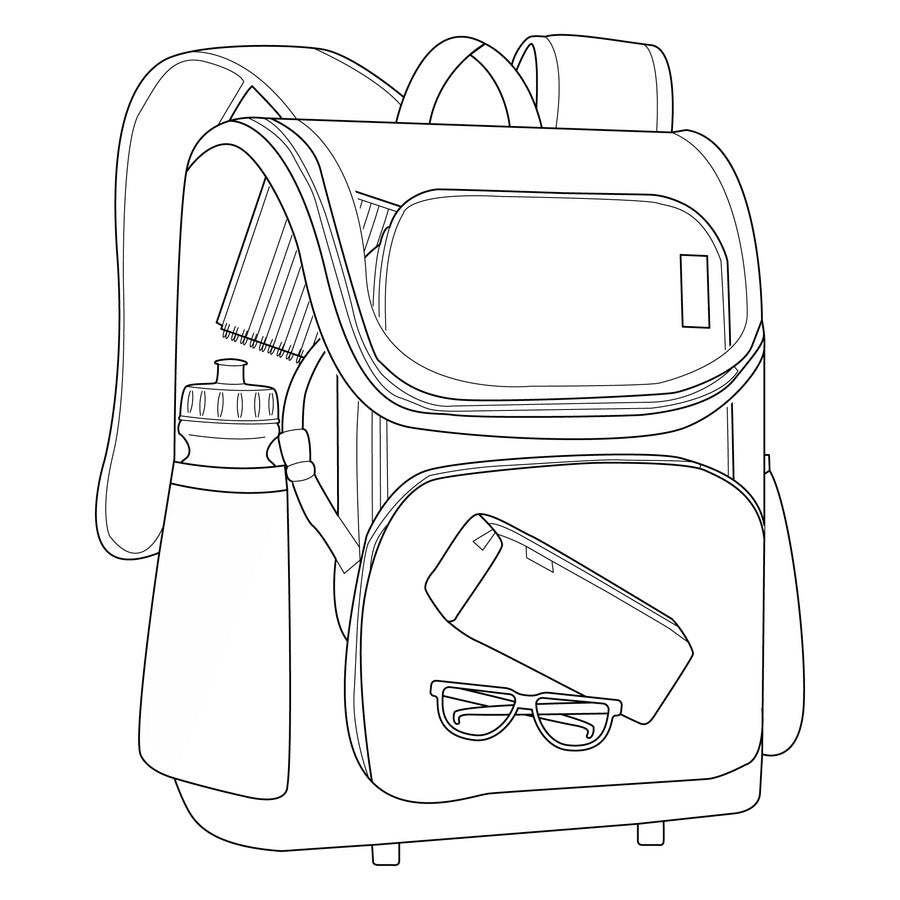 Light + Nine Student Backpack Surf Lime Light + Nine