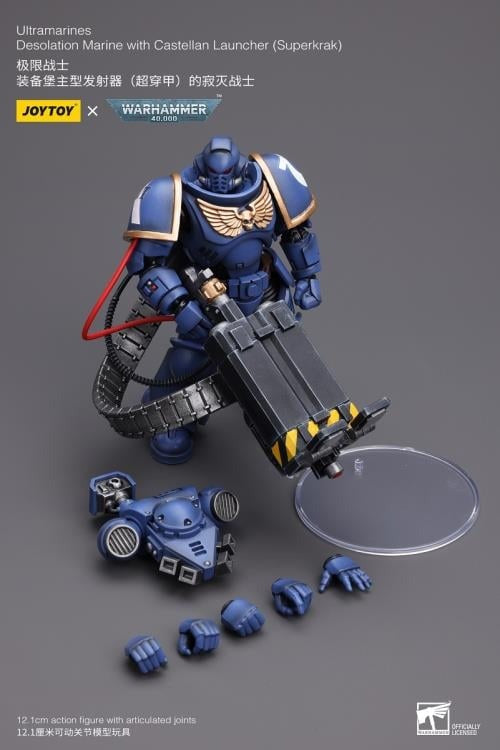 Joytoy Warhammer 40K Ultramarines Desolation Marine With Castellan Launcher (Superkrak) Jt8810