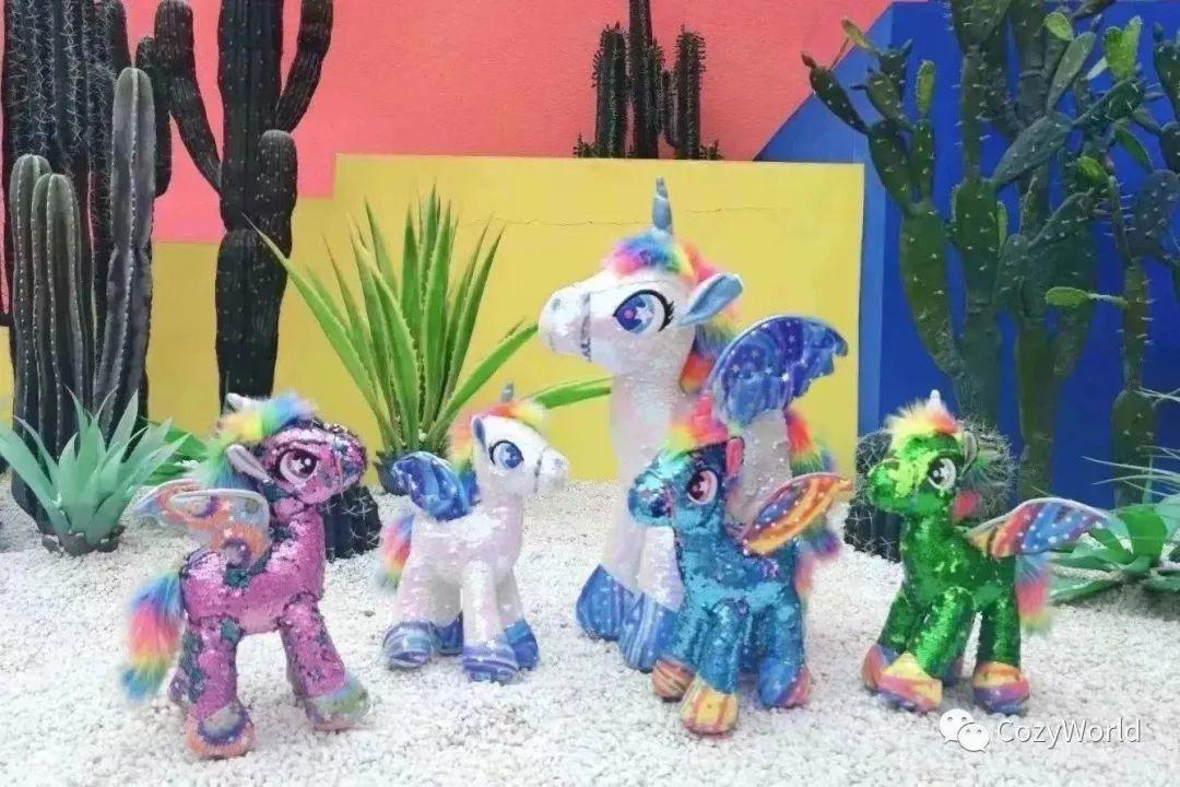 Sequin Standing Arabella Unicorn 50Cm Cozyworld