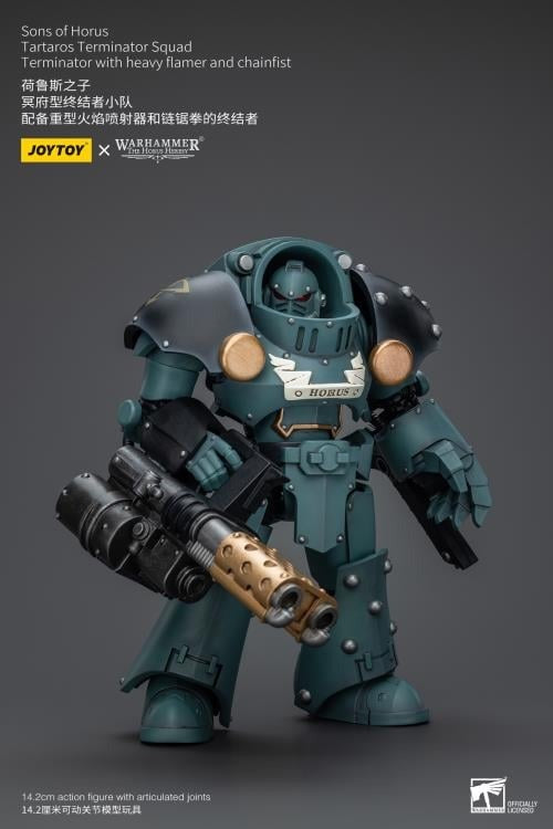 Sons Of Horus: Tartaros Terminator Squad With Heavy Flamer And Chainfist Jt7288 Warhammer 40K