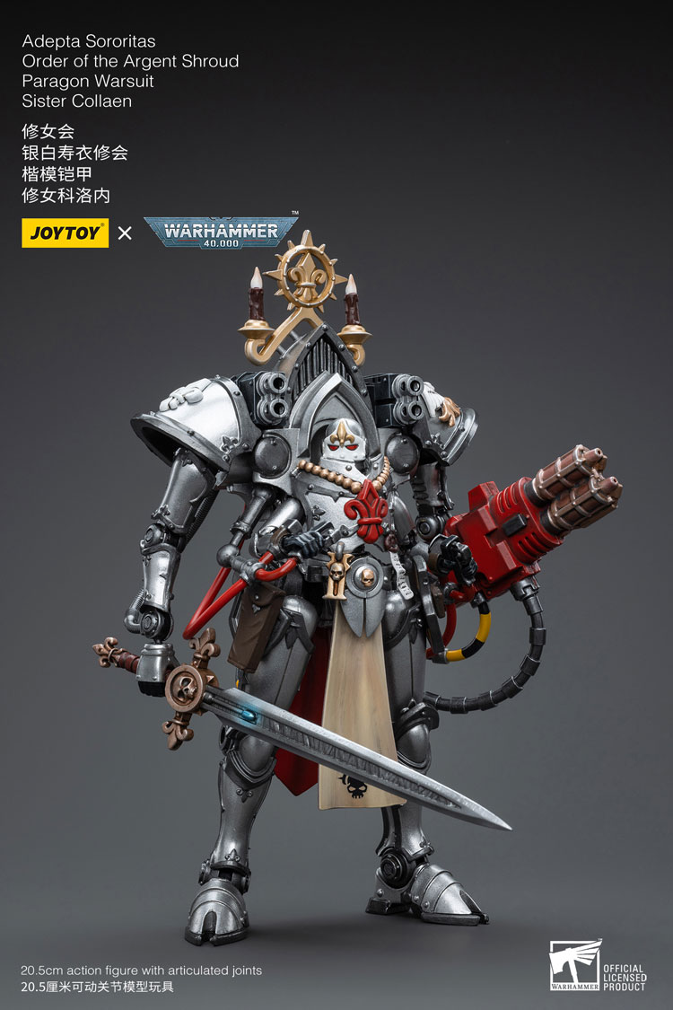 Joytoy Warhammer 40K Adepta Sororitas Order Of The Argent Shroud Paragon Warsuit Sister Collaen