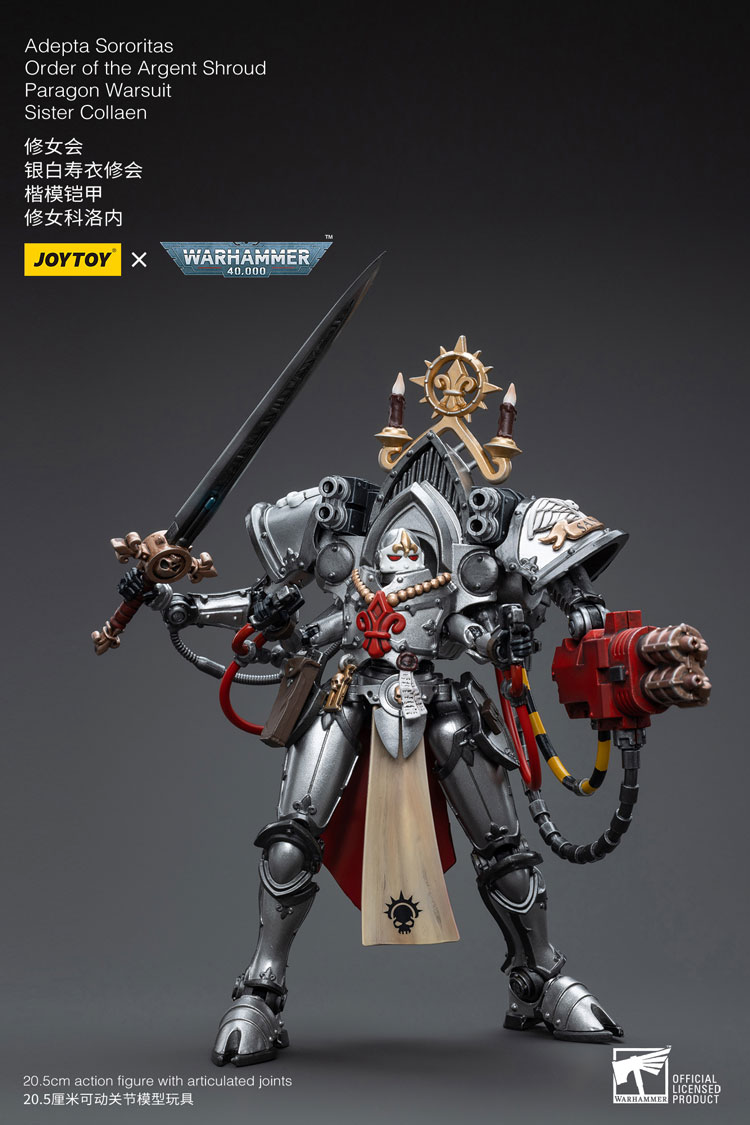 Joytoy Warhammer 40K Adepta Sororitas Order Of The Argent Shroud Paragon Warsuit Sister Collaen