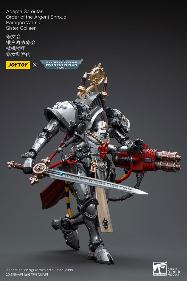 Joytoy Warhammer 40K Adepta Sororitas Order Of The Argent Shroud Paragon Warsuit Sister Collaen