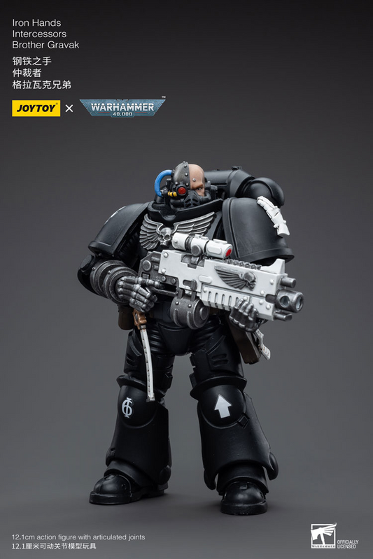 Joytoy Warhammer 40K Iron Hands Intercessors Brother Gravak Warhammer