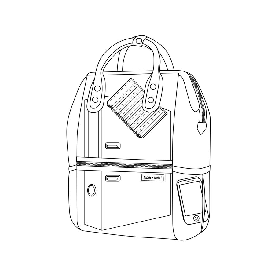 Light + Nine Master Short Backpack Artist Green Light + Nine