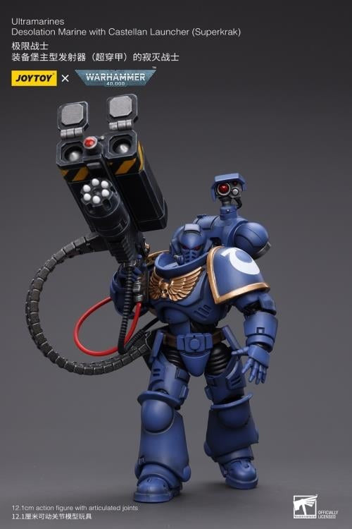 Joytoy Warhammer 40K Ultramarines Desolation Marine With Castellan Launcher (Superkrak) Jt8810