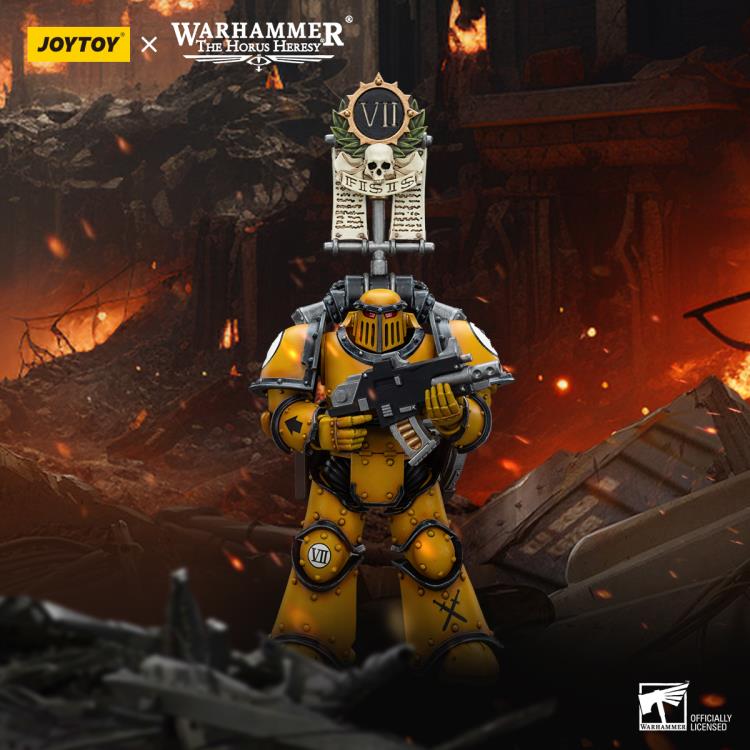 Joytoy Imperial Fists Legion Mkiii Tactical Squad Legionary With Vexilla Jt9053 Warhammer 40K